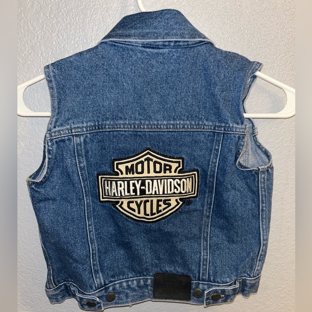 Kids Harley-Davidson Classic Blue Denim Vest